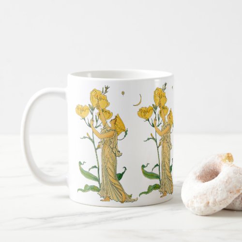Vintage Fairy Tale Evening Primrose Walter Crane Coffee Mug
