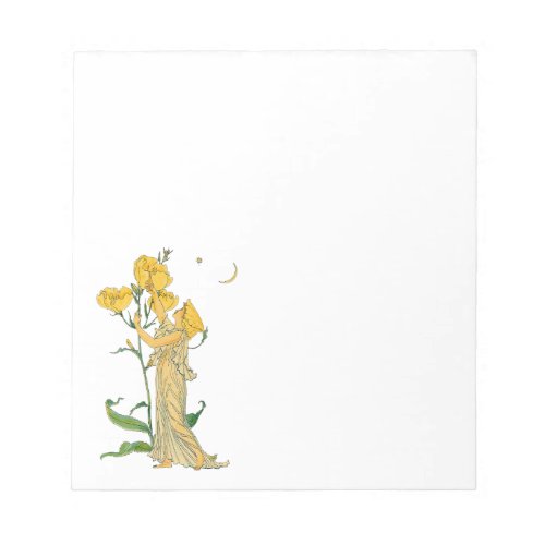 Vintage Fairy Tale Evening Primrose Walter Crane Notepad