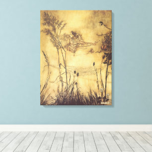 Vintage Fairy Tale, Fairy's Tightrope by Rackham Canvas Print