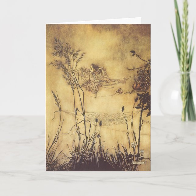 Vintage Fairy Tale, Fairy's Tightrope by Rackham Card (Front)