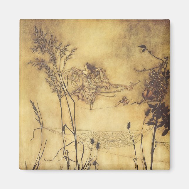 Vintage Fairy Tale, Fairy's Tightrope by Rackham Magnet (Front)