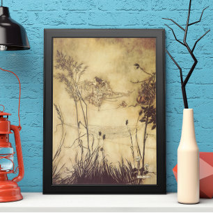 Vintage Fairy Tale, Fairy's Tightrope by Rackham Poster