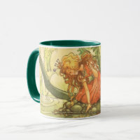 Vintage Fairy Tale, Frog Prince Princess by Pond Mug