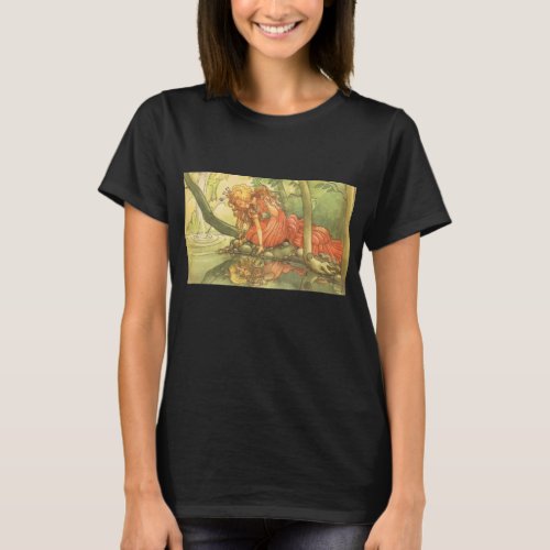 Vintage Fairy Tale Frog Prince Princess by Pond T_Shirt