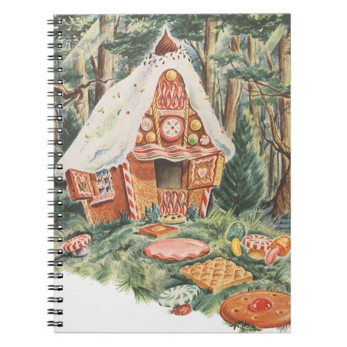 Vintage Fairy Tale Hansel and Gretel Candy House Notebook