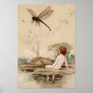 Vintage Fairy Tale Illustration Poster