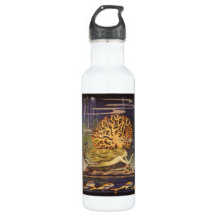 Vintage Fairy Tale, Little Mermaid in Ocean Coral Stainless Steel Water Bottle
