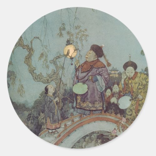 Vintage Fairy Tale Nightingale by Edmund Dulac Classic Round Sticker