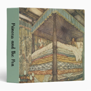 Vintage Fairy Tale, Princess and Pea, Edmund Dulac 3 Ring Binder