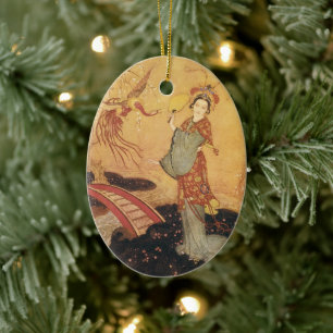 Vintage Fairy Tale Princess Badoura, Edmund Dulac Ceramic Ornament