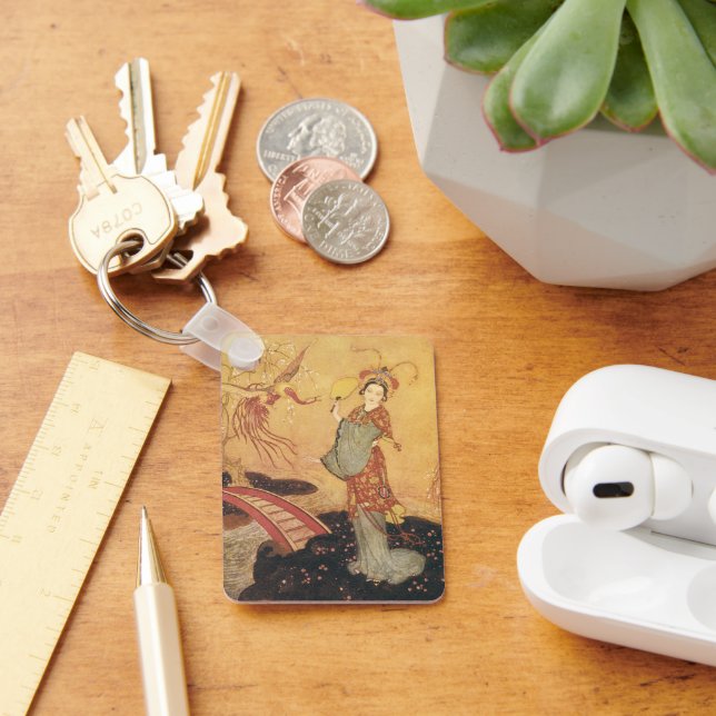 Vintage Fairy Tale Princess Badoura, Edmund Dulac Keychain (Desk)