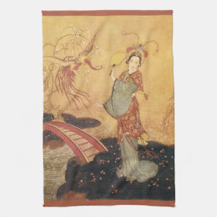 Vintage Fairy Tale Princess Badoura, Edmund Dulac Kitchen Towel