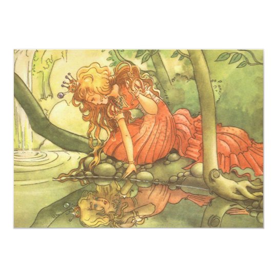 Vintage Fairy Tale Princess Frog Prince Invitation