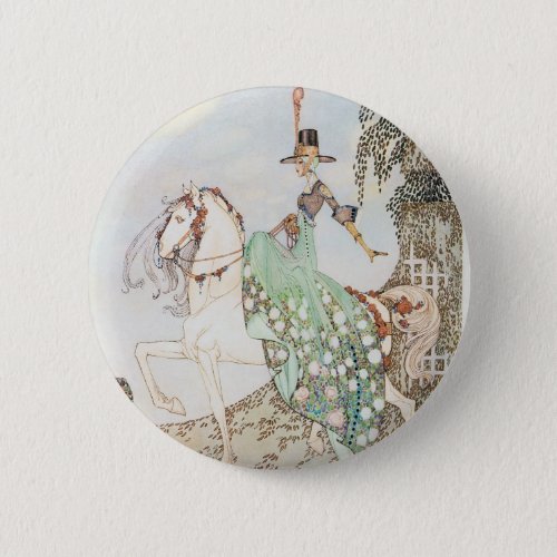 Vintage Fairy Tale Princess Minette Kay Nielsen Pinback Button