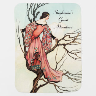 Vintage Fairy Tale Princess Whimsical Storybook Baby Blanket