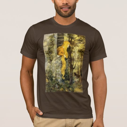 Vintage Fairy Tale, Rapunzel with Long Blonde Hair T-Shirt