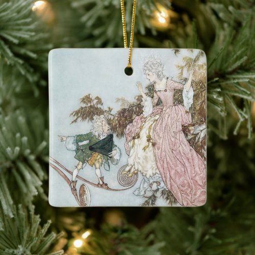 Vintage Fairy Tale Sleeping Beauty by Edmund Dulac Ceramic Ornament