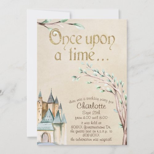 Vintage Fairy Tale Storybook Once Upon a Time Invitation