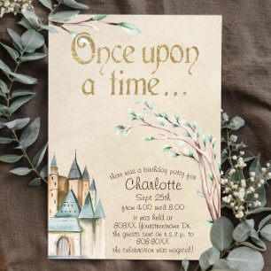 Vintage Fairy Tale Storybook Once Upon a Time Invitation