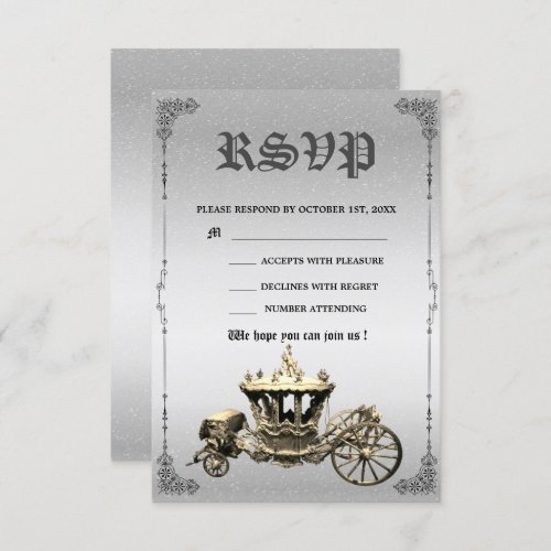 Vintage Fairy tale Storybook Wedding   RSVP Card