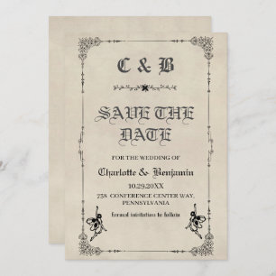 Vintage Fairy tale Storybook Wedding Save The Date