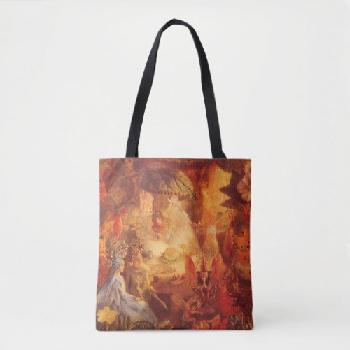 Vintage Fairy Tale The Captive Robin by Fitzgerald Tote Bag