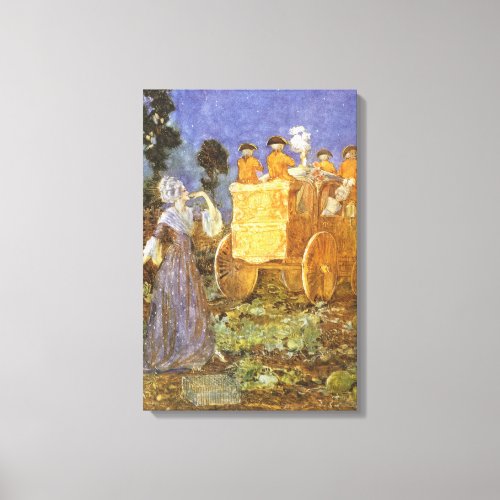 Vintage Fairy Tales Cinderella and Fairy Godmother Canvas Print