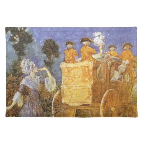 Vintage Fairy Tales Cinderella and Fairy Godmother Cloth Placemat