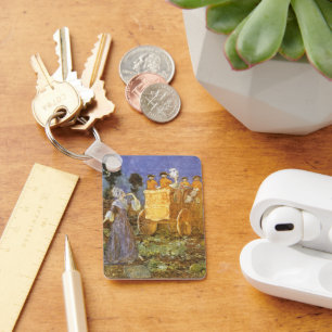 Vintage Fairy Tales Cinderella and Fairy Godmother Keychain