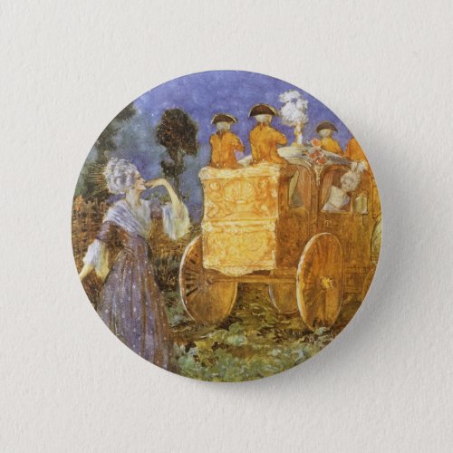 Vintage Fairy Tales Cinderella and Fairy Godmother Pinback Button