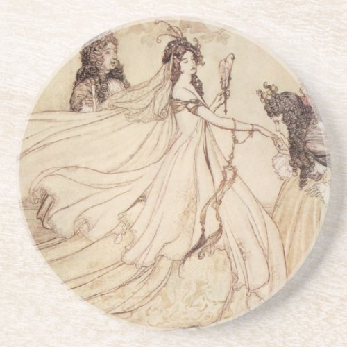 Vintage Fairy Tales Cinderella by Arthur Rackham Coaster