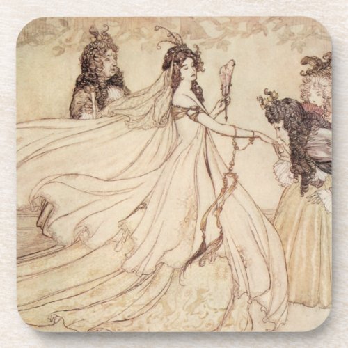 Vintage Fairy Tales Cinderella by Arthur Rackham Drink Coaster