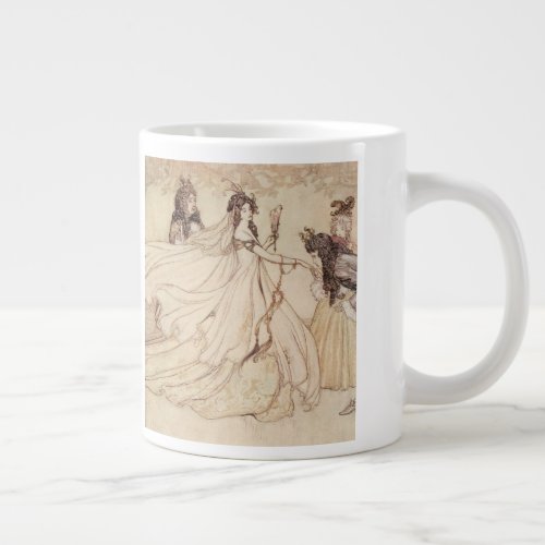 Vintage Fairy Tales Cinderella by Arthur Rackham Giant Coffee Mug