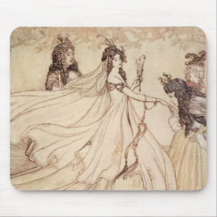 Vintage Fairy Tales, Cinderella by Arthur Rackham Mouse Pad