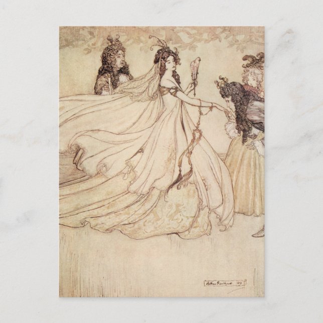 Vintage Fairy Tales, Cinderella by Arthur Rackham Postcard (Front)