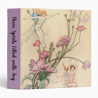 Vintage Fairy Tales, Three Spirits Filled With Joy 3 Ring Binder
