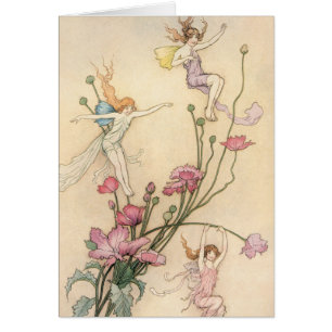 Vintage Fairy Tales, Three Spirits Filled With Joy Cards
