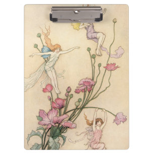 Vintage Fairy Tales, Three Spirits Filled With Joy Clipboard
