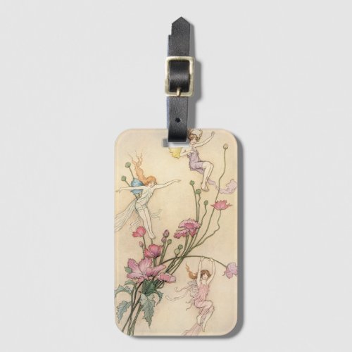 Vintage Fairy Tales Three Spirits Filled With Joy Luggage Tag