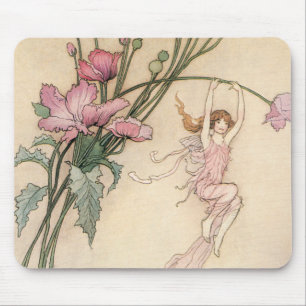 Vintage Fairy Tales, Three Spirits Filled With Joy Mouse Pad