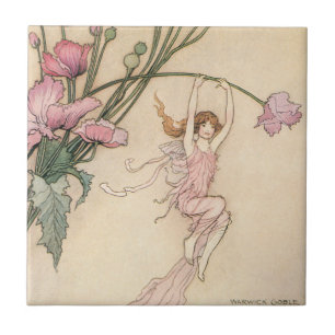 Vintage Fairy Tales, Three Spirits Filled With Joy Tile