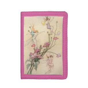 Vintage Fairy Tales, Three Spirits Filled With Joy Tri-fold Wallet