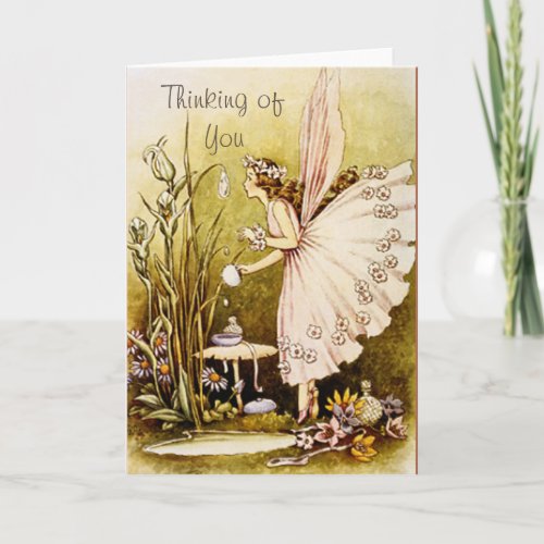 Vintage Fairy Thinking of You Card