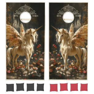 Vintage Fairyland Forest Unicorn Fairy Horse Cornhole Set
