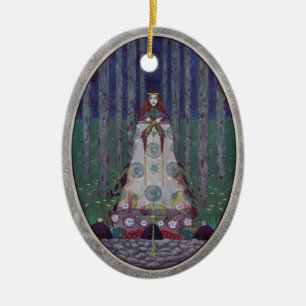 Vintage Fairytale Art Ceramic Ornament