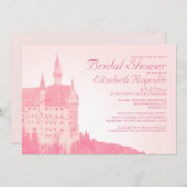 Vintage Fairytale Castle Bridal Shower Invitations (Front/Back)