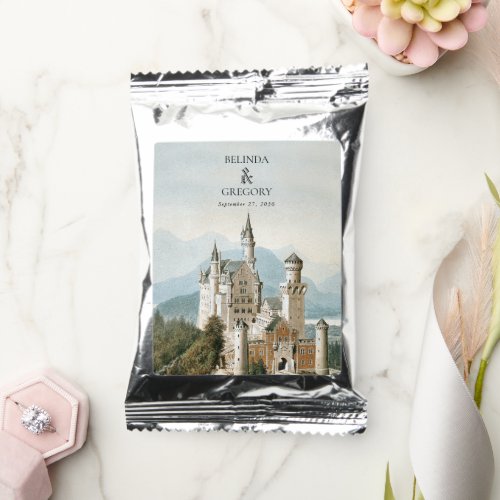 Vintage Fairytale Castle Rustic Forest Wedding Coffee Drink Mix