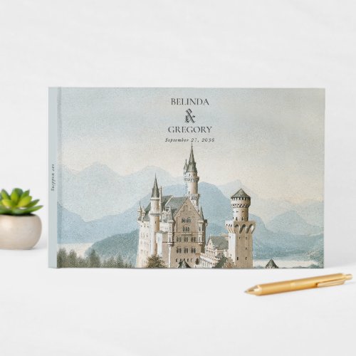 Vintage Fairytale Castle Rustic Forest Wedding Guest Book