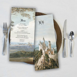 Vintage Fairytale Castle Rustic Forest Wedding Menu