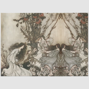 Vintage Fairytale Cottagecore Fairy Arthur Rackham Tissue Paper